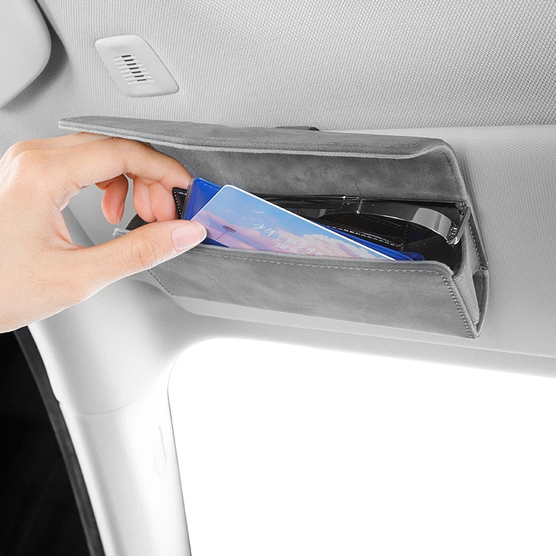 Car Glasses Box Portable Car Sunglasses Holder In The Car Driving Glasses Card Holder Eyeglass Case Sun Visor Car Lenses Holder