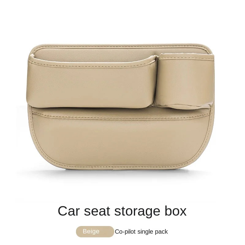 For Tesla Model S 2012~2025 1pc Car Seat Side Gap Filler Storage Box With Cup Holder Organizer Bag Easy Installation Durable Kit