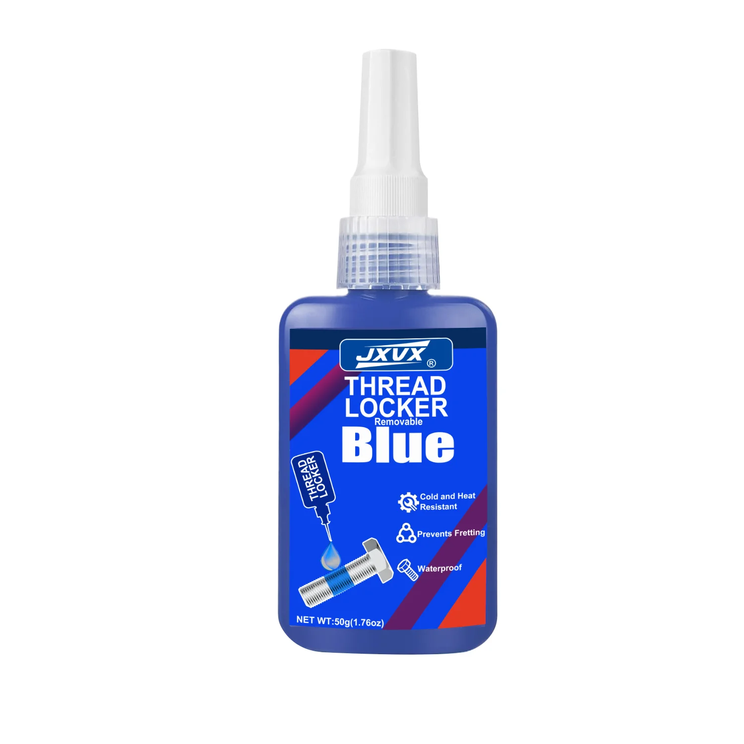 JXVX 50ML243 Blue Thread Locking Agent Medium Strength Anaerobic Adhesive, Suitable for Locking and Sealing Metal Bolts and Nu.