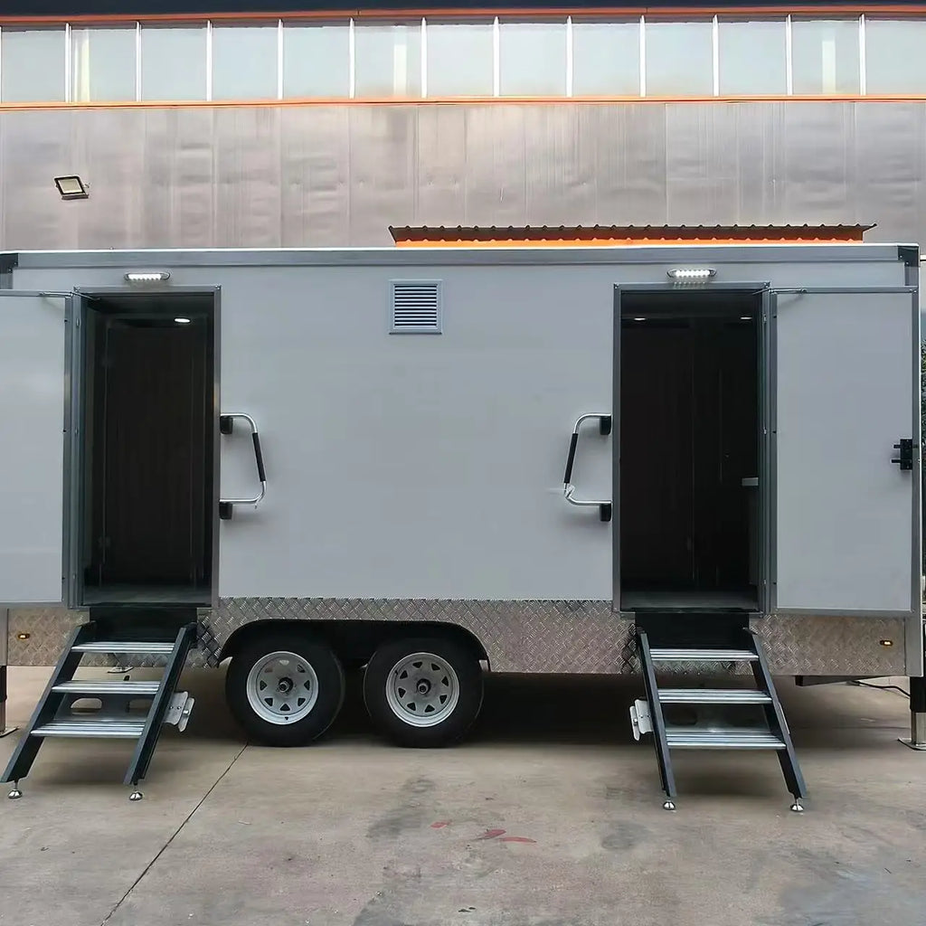 Portable Luxury Restroom Trailer Outdoor Restroom Shower Toilet Trailer Portable Prefab Modern  for Park Use