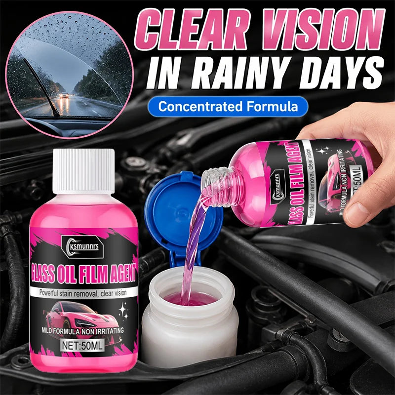Concentrated Car Windscreen Washer Fluid with Water-Repellent Coating; Specially Formulated for Effective Rain Protection, Ensur