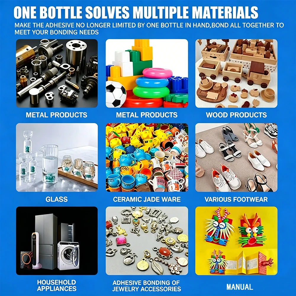 502 Super Glue Instant Adhesive Fast Strong Quick Dry Glue for Metal Plastic Wood Ceramic Rubber Jewelry DIY Repair Bonding Tool