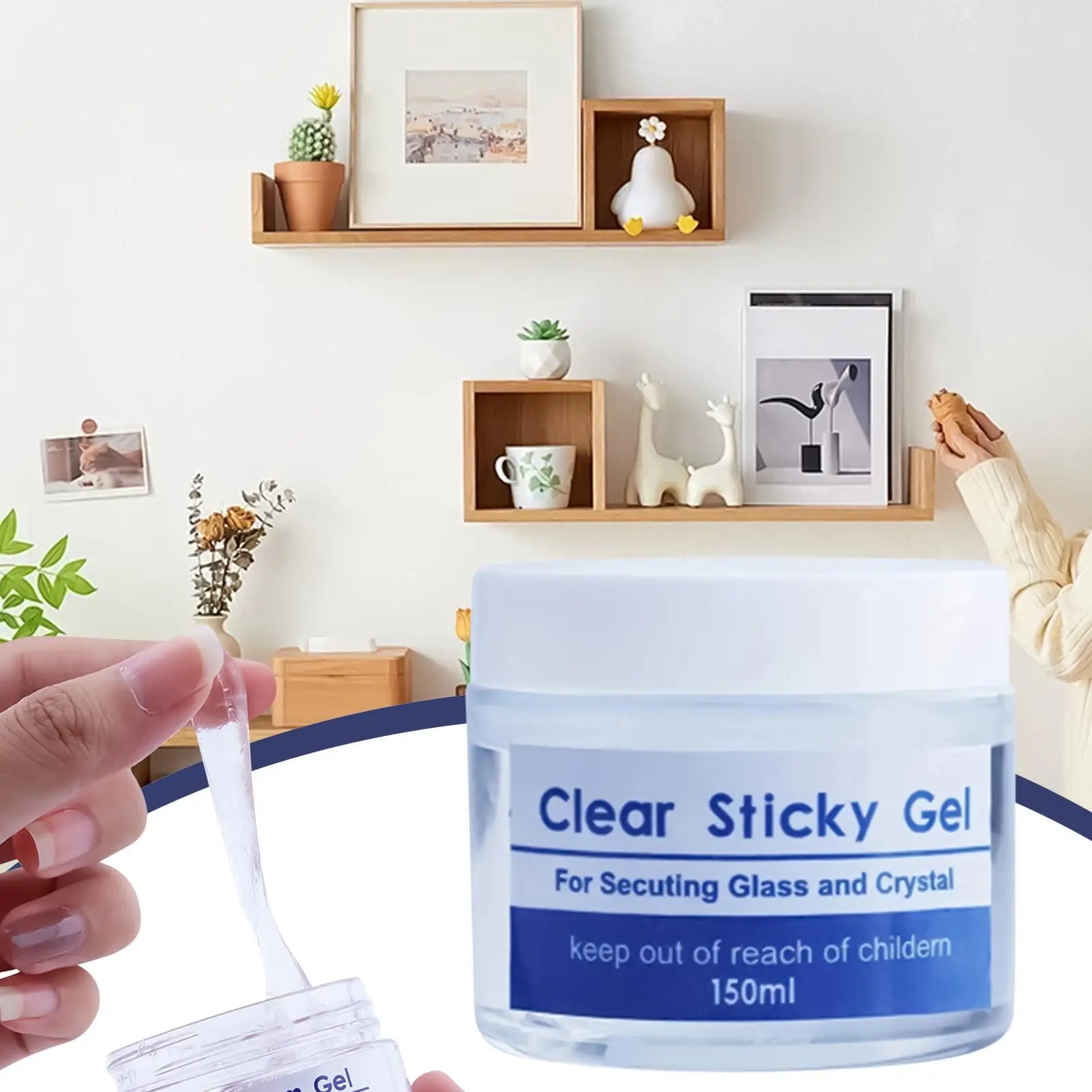 Clear Museum Wax Putty, Removable Reusable Adhesive For Glass Ceramic Figurines Non-Toxic Collectibles Display Hold, No R esidue