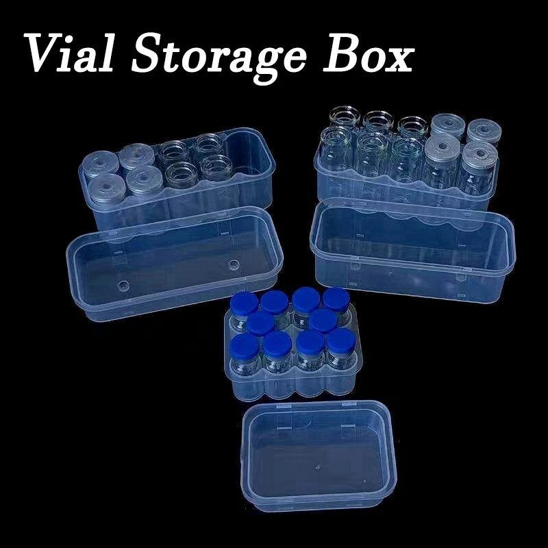10-50PCS Peptide Storage Box 3ml Vial Case Peptide Storage Case Peptide Container Fridge Peptide Storage Box Peptide Holder