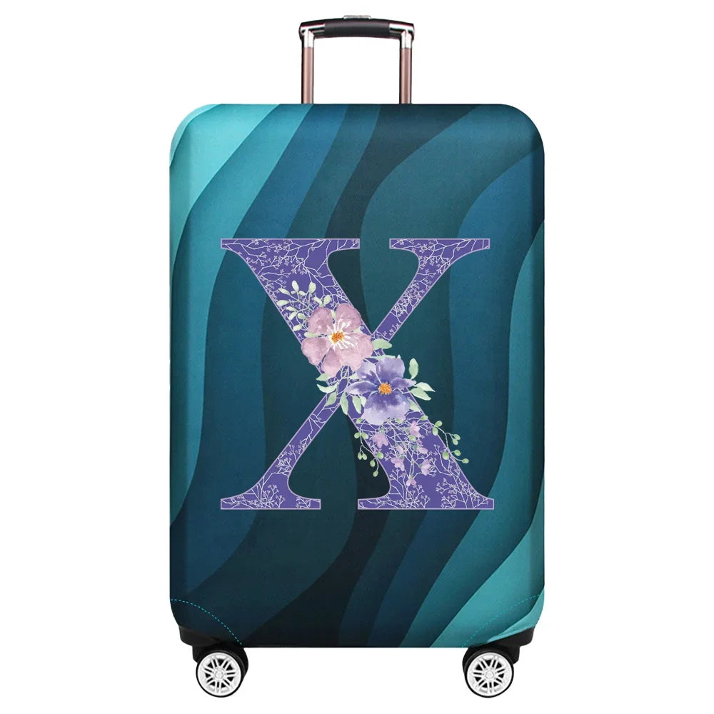 Luggage Covers 18-32inch Protector Travel Luggage Suitcase Protective Cover Stretch Dust Covers Print Purple Flower Series
