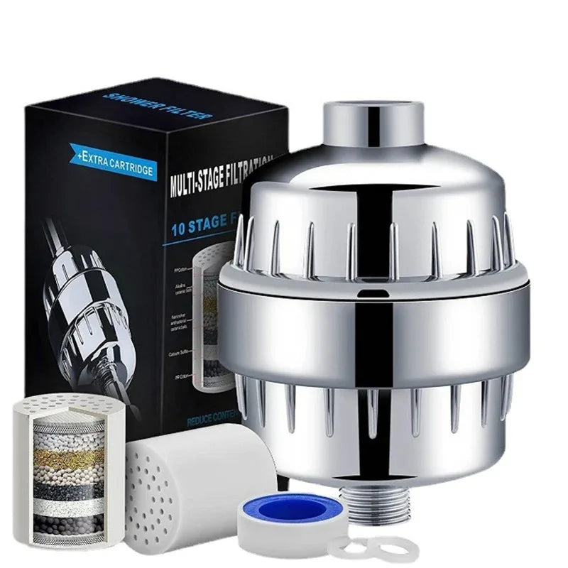 15-20 Stages High Household to Remove Chlorine Fluoride Heavy Metals Filtered Soften Hard Water for Shower Head Cleaning Purifie