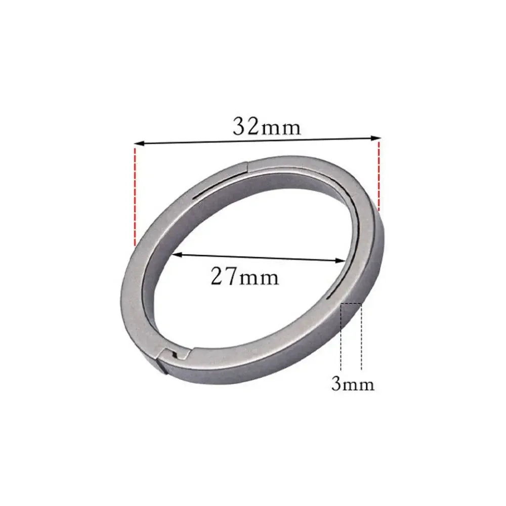 High Quality Real Key Rings 17/22/25/32mm Titanium Alloy Buckle Super Lightweight Titanium Alloy KeyRings Male Creativity Gift
