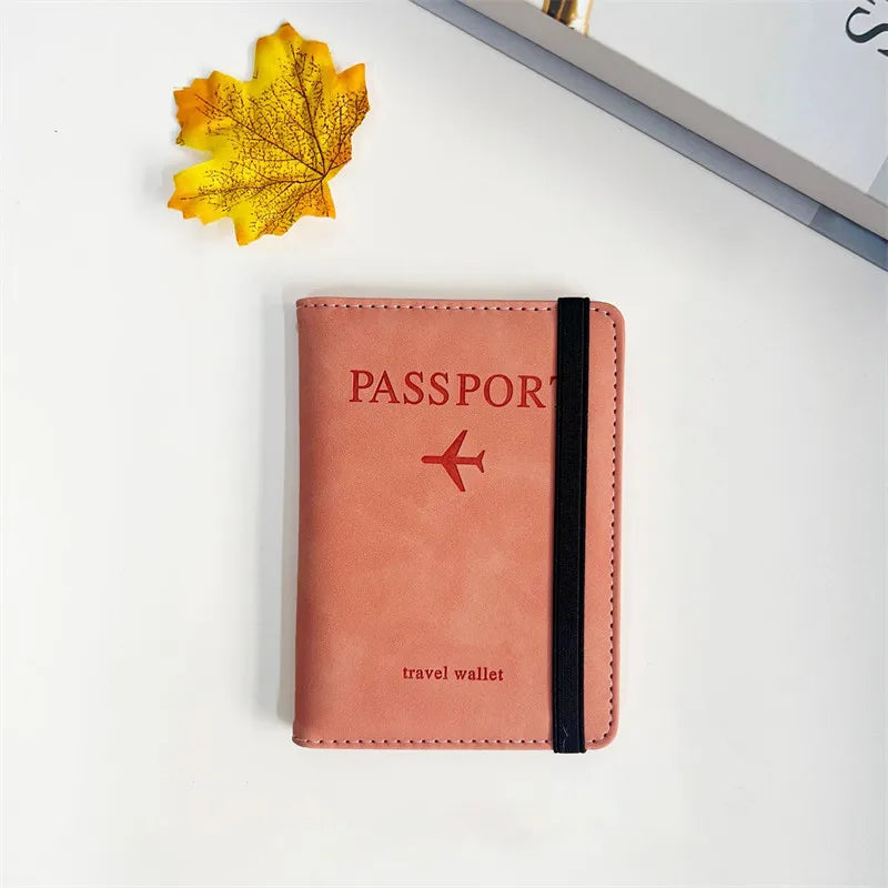 Vintage RFID Passport Cover for Women & Men - Multi-Function PU Leather Wallet Case with ID/Bank Card Slots, Travel Accessory