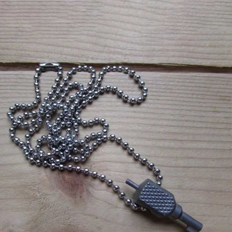 CNC Titanium Made ASP SW Smith Wesson Handcuffs Toy Knife Lanyard Paracord Bead EDC Tool Key Spanner Pendant