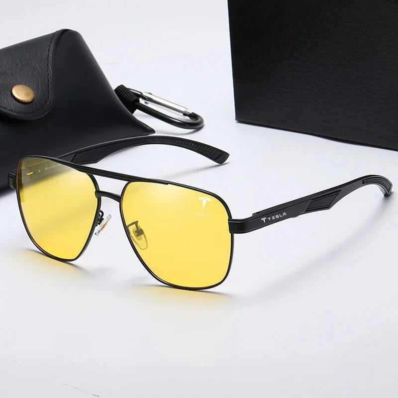 Auto High-End Luxury Polarized Sunglasses Men Anti Glare Goggles For Tesla Cybertruck Roadster Model 3 Model Y Model S Model X