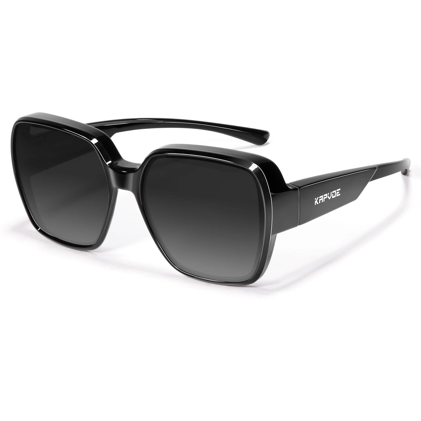 Kapvoe Fitover Sunglasses Polarized Oversized Driving Shades Square Over Sunglasses Men Cycling Glasses Fishing Bicycle Goggles