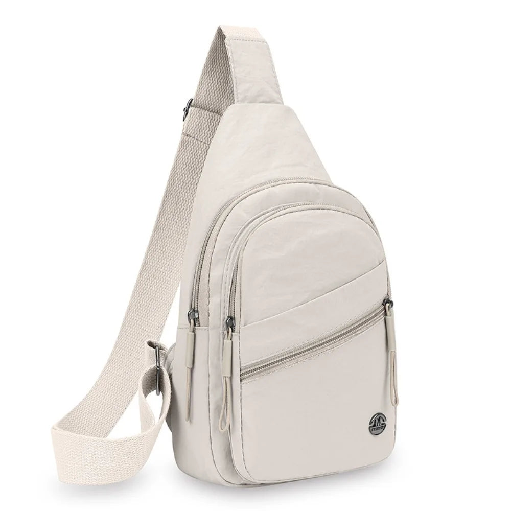 Stylish Large Capacity Crossbody Bag Waterproof Spacious Messenger Bag Multi-Pocket Nylon Material Tote Bag Travel Use