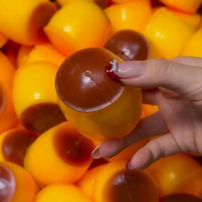 1Pcs Food-shaped Pudding Squeeze Ball Fidget Toy Caramel Pudding Stress Ball ASMR Sensory Stress Relief Toys For Kid Adult