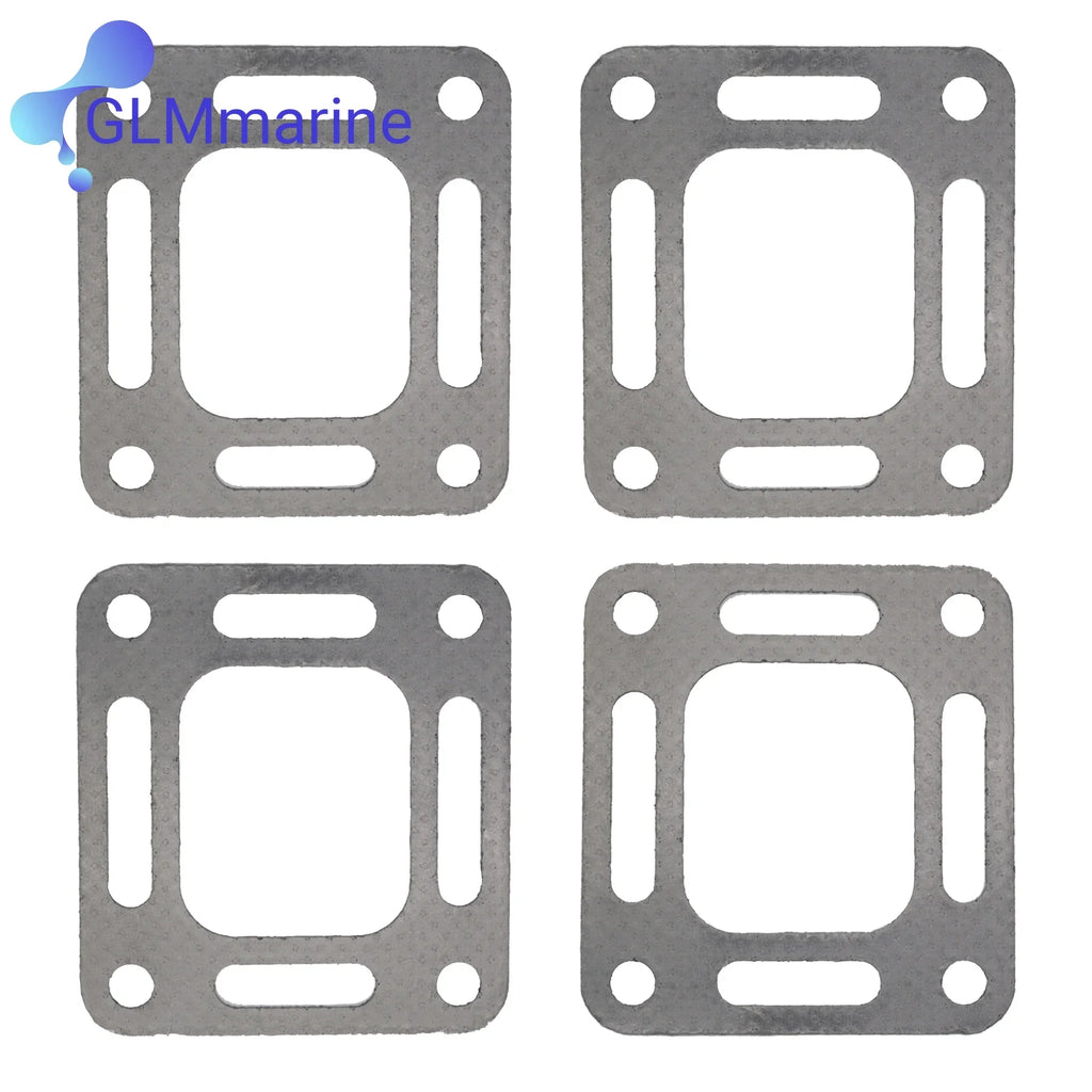 4Pcs Exhaust Elbow Gasket For Mercury MerCruiser Stern Drives 4.3 5.0 5.7 7.4 L 27-863726 27-818832 27-87105 27-871051 27-86372