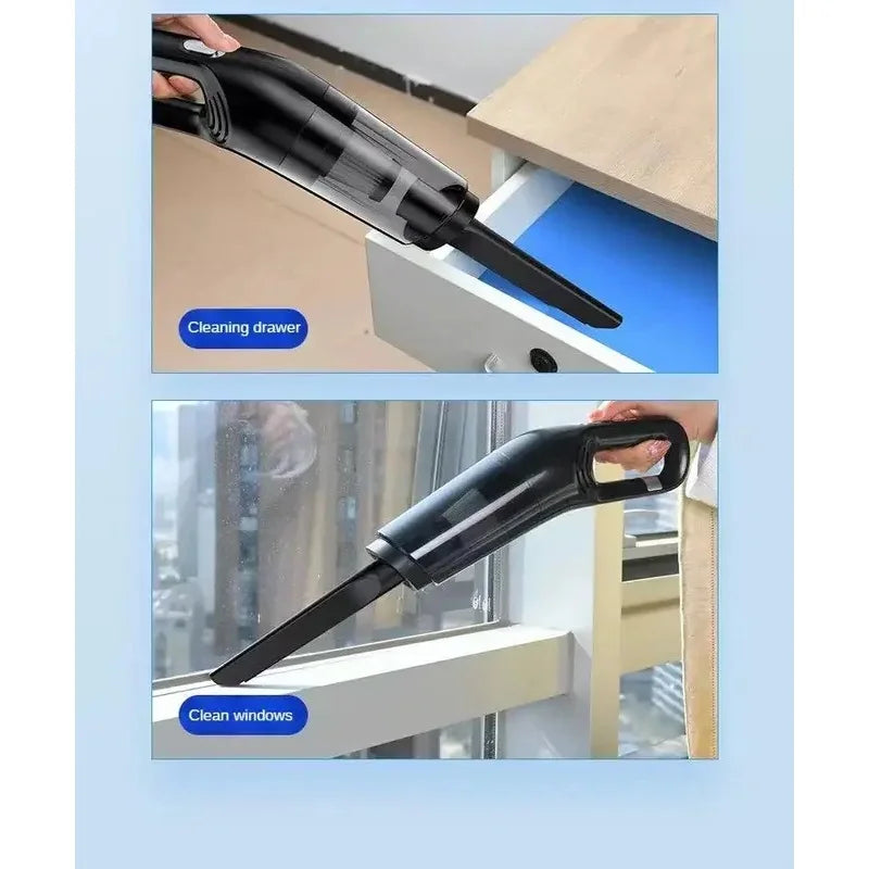 High‑Suction Handheld Car Vacuum Cleaner, Portable Wet‑Dry Vacuum for Car Interior & Household Cleaning