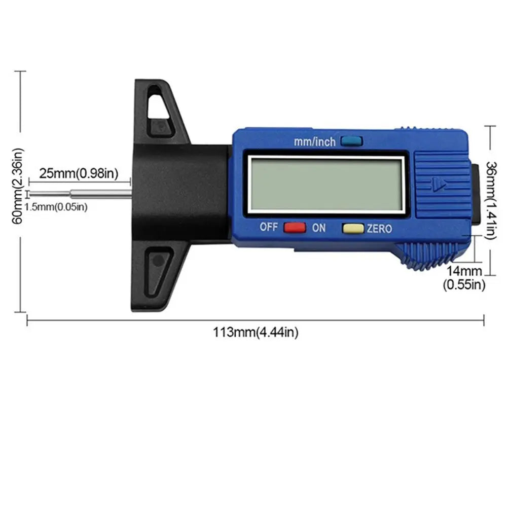 Digital Measuring Tools Tyre Tire Meter Thickness Gauges Tire Wear Detection Car Tire Tread Depth Gauge