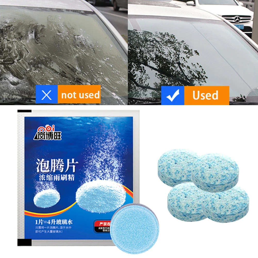 Effervescent Tablets Cleaning Auto Wiper Glass Solid Cleaning Concentrated Tablets Detergent Car Windshield Glass Solid Cleaner