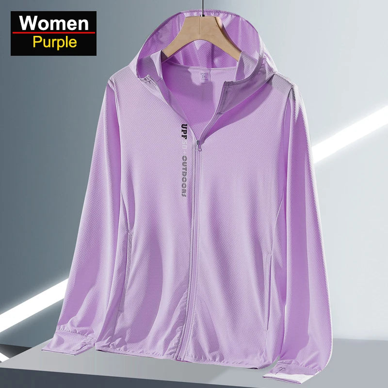 CHRLCK Women's Hiking Summer Jacket Women Camping Trekking Fishing Sun Protective Clothes Outdoor Sport Windbreaker Anti UV Coat