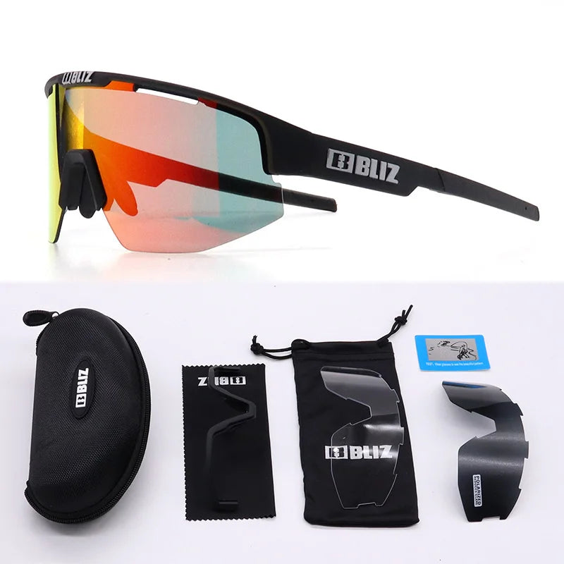 B BLIZ Matrix Unisex Sport Sunglasses TR90 Lightweight Cycling Glasses with Hydro Lens UV400 Protection for Running & Skiing