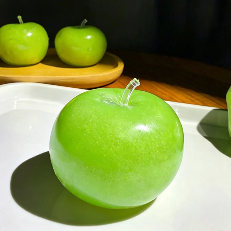Green Apple Slushie Squishy Fidget Toy Crunchy Moldable Non-Bounce Sensory Stress Reliever Medium Grip Strength Slow Rising Gift