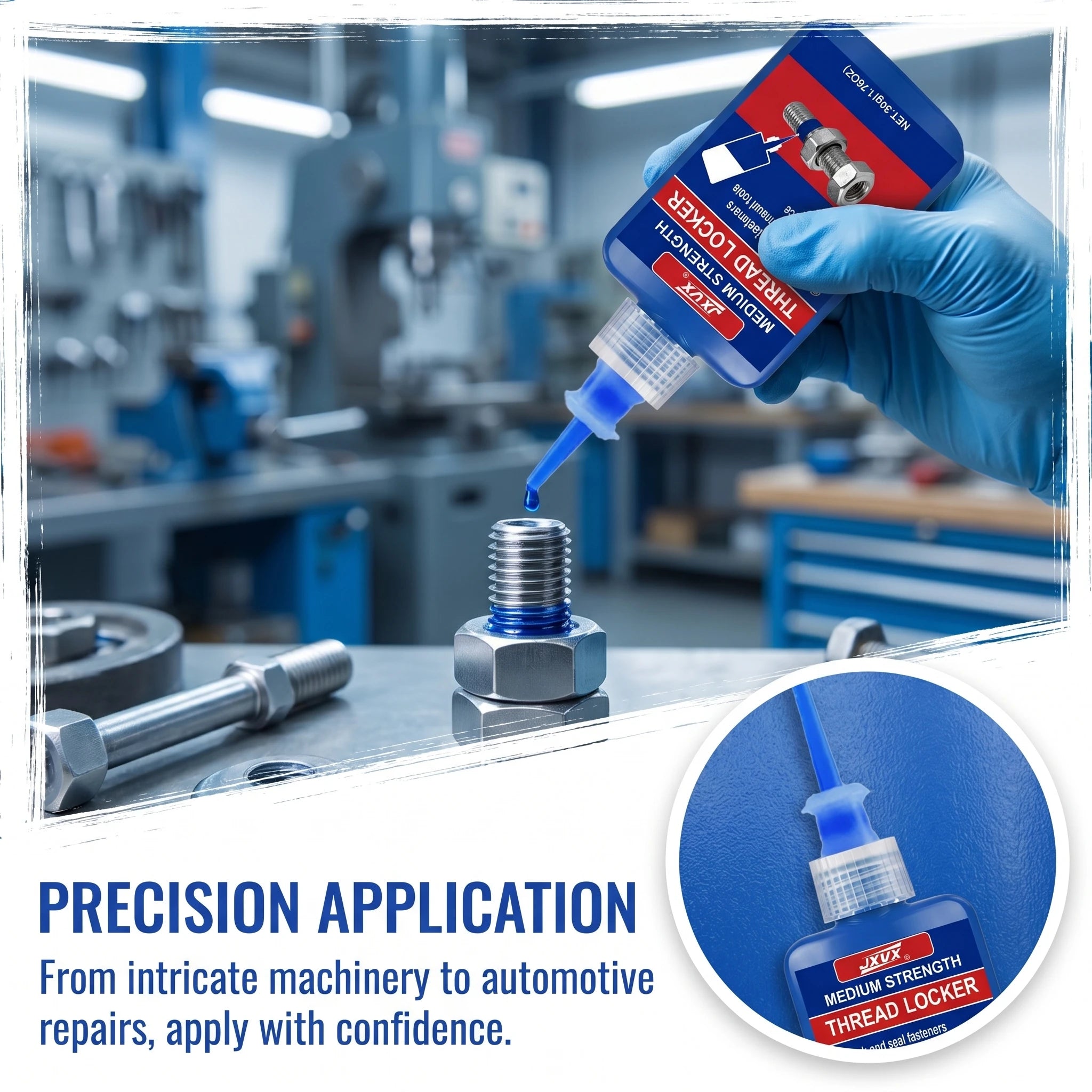 New 50ml Screw Glue, Fast Curing Thread Fixing Agent, Anaerobic Adhesive, Corrosion Resistant, Anti-Shedding, Medium Strength Blue Thread Fixer