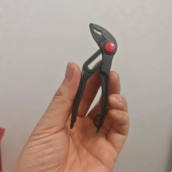 4 Inch Multifunctional Water Pump Pliers Portable Thickened Quick Adjustable Mini Pipe Pliers with Screwdriver Tip Nut Removal