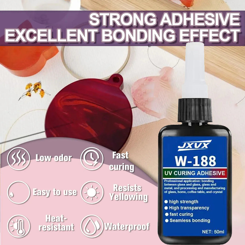 UV-curing adhesive resin for DIY jewellery Handicraft production and model making High transparency, rapid drying, high hardness