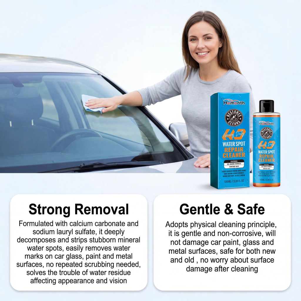 Car Water Spot Remover Hard Water Stain Remover for Car Paint Glass Metal Automotive Detailing Restores Shine 100ml Autocare