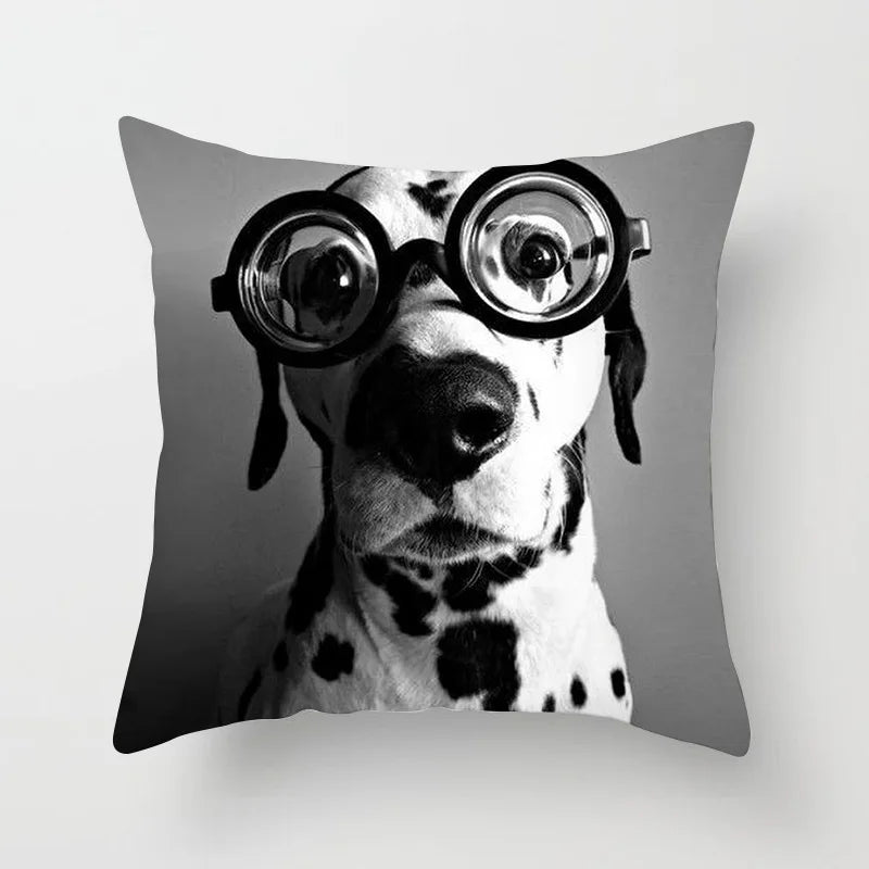 Black And White Geometric Portrait Double-sided Printed pillow cover Short plush Suitable living rooms sofas throw cushion cover