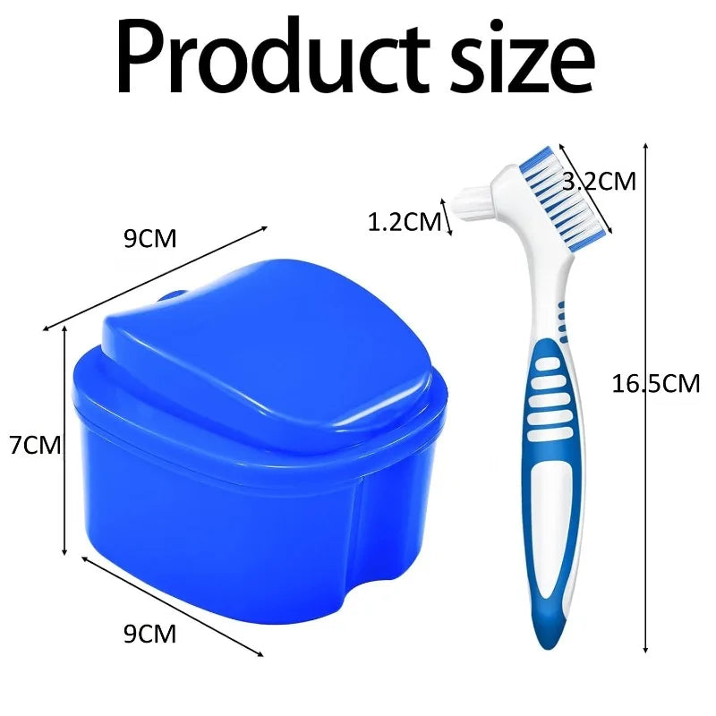Denture Box Dental Fixator Denture Storage Box Toothbrush Oral Hygiene Products Clean Artificial Denture Storage Accessories