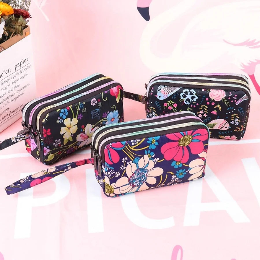 New Women Long Fabric Clutch Purse, Multi-function Cell Phone Wallet, Portable Small Coin Purse Handbag for Ladies Daily Use
