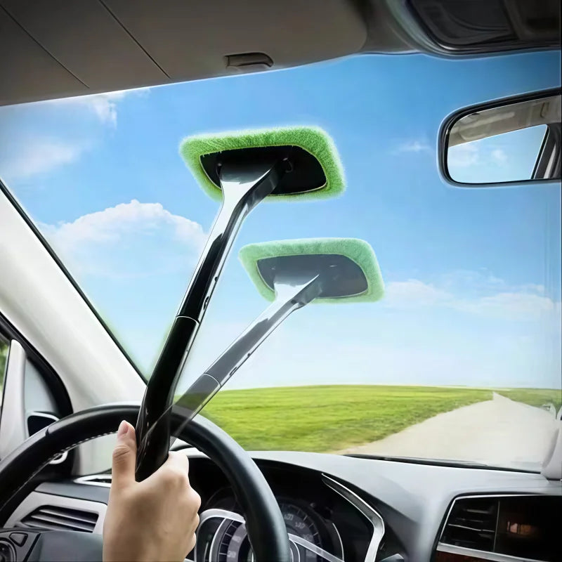 Pro Versatile Durable Heavy Duty Windshield Defogger Cleaning Brush Tool for Car Front Window Wiper and Glass Cleaner Accessory