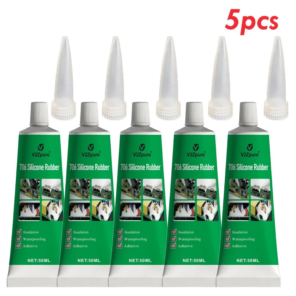 Silicone Industrial Adhesive 706RTV Silicone Rubber Translucent Electronic Waterproof Sealant Component Sealing Glue AntiLeakage