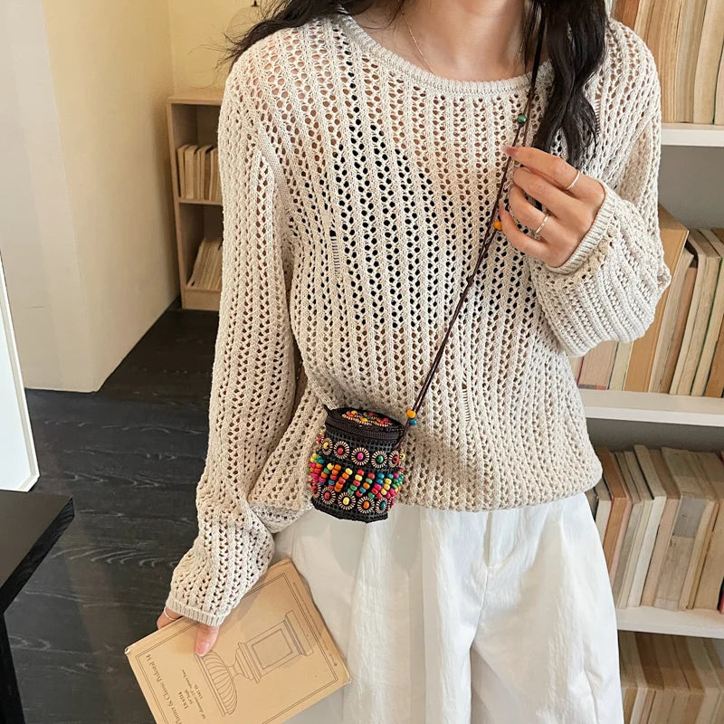 Vintage Bag Ethnic style Handbag Bohemian Summer Crssobody Coin Bag Fashion Lipstick Pack Lady Versatile Clothing accessory