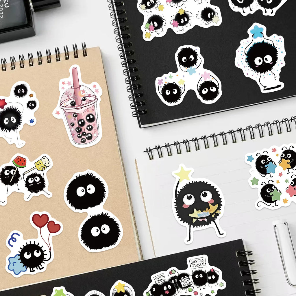 54pcs Cute Cartoon Character Graffiti Stickers Waterproof for Guitar Notebook Luggage Mobile Stationery Decoration