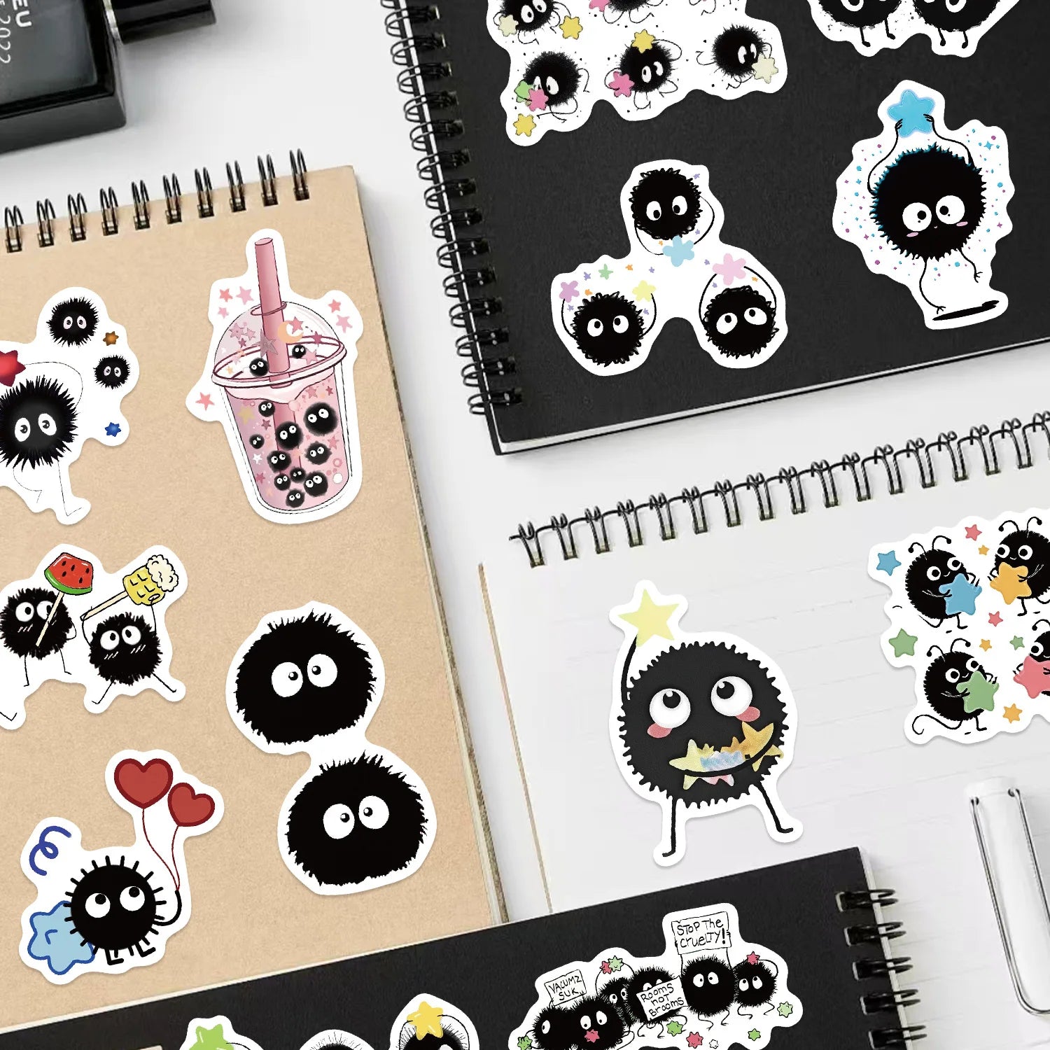 54pcs Cute Cartoon Character Graffiti Stickers Waterproof for Guitar Notebook Luggage Mobile Stationery Decoration