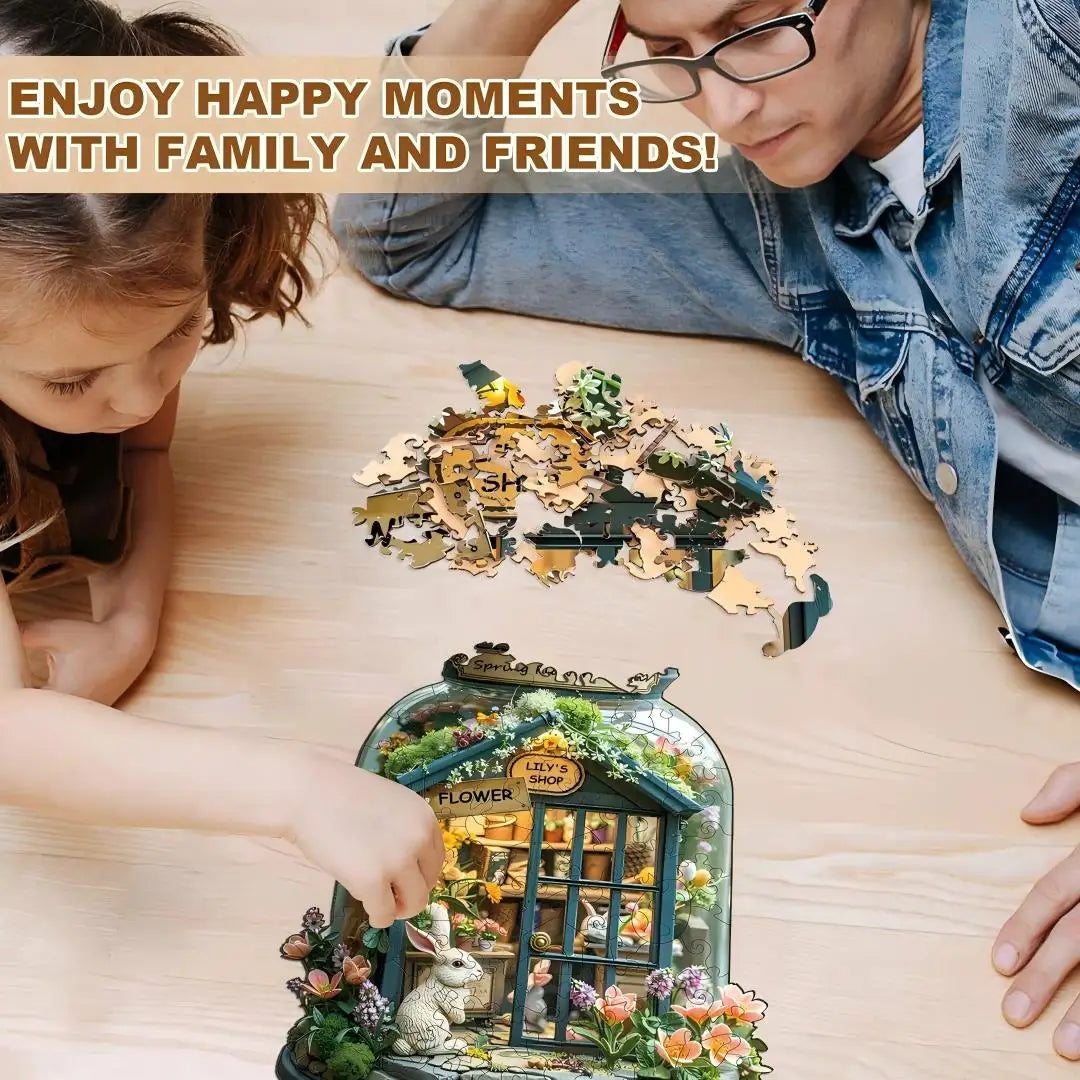 Unique Brain Training Animal Shape 3D Tiger Animal Jigsaw Puzzle Educational Wooden Toy Gift for Adults Kids Interactive Games