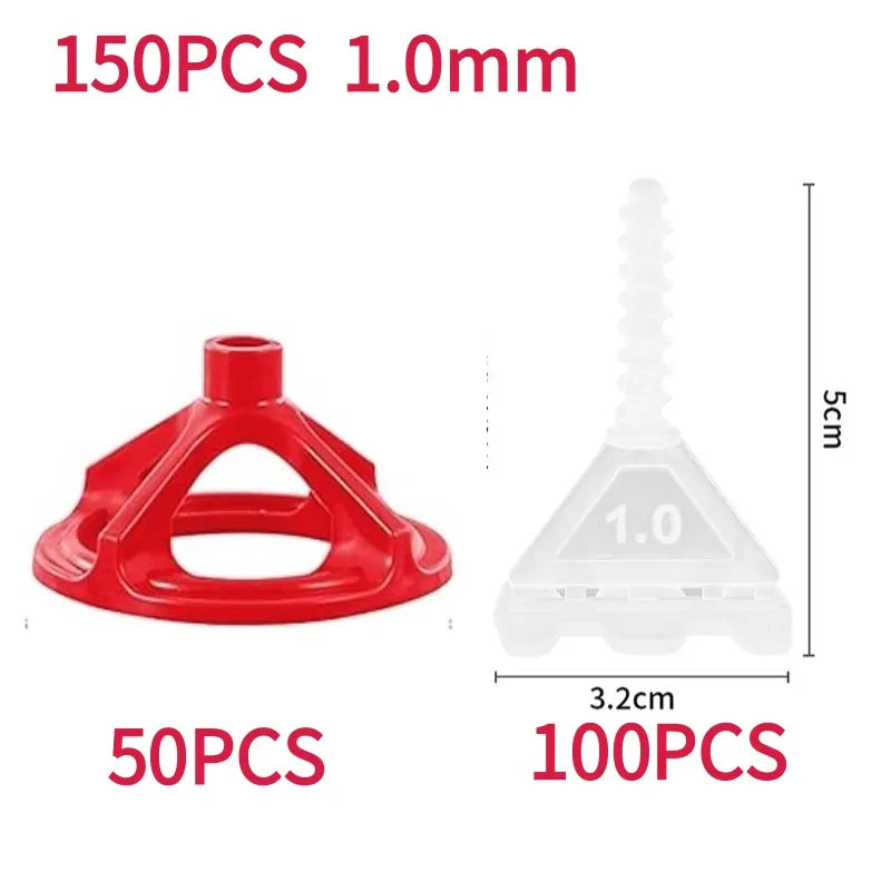 50/100/150pcs Tile Leveling Tool Set With Rotating Screw Leveler Reusable For Leveling Ceramic Tiles And Floor Tiles Tools