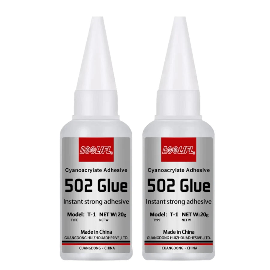 Super strong 502 ethyl cyanoacrylate quick-drying instant super glue metal wood glue leather glue liquid strong bonding tool