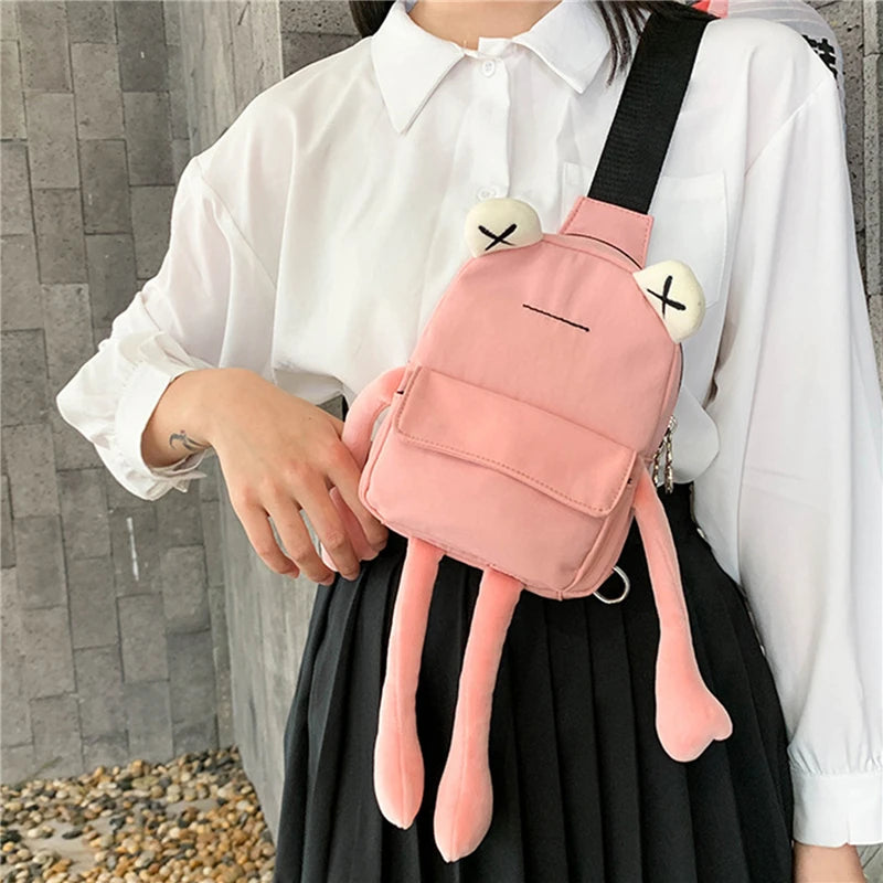 New Personality Girl Small Bag Tide Cartoon Cute Frog Casual Messenger Bag Chest Unisex Shoulder Crossbody Women Bags Wholesale