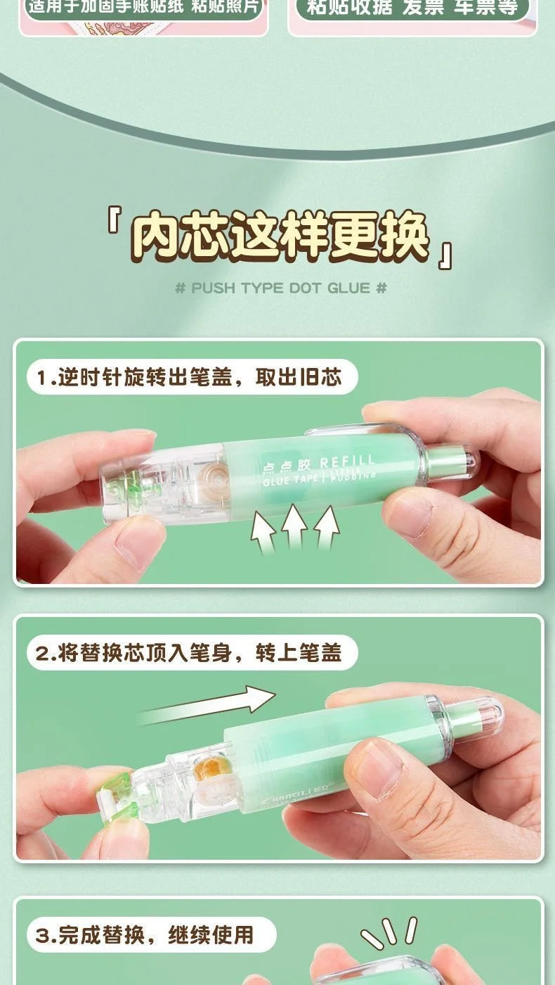 Double Sided Tape Roller with Tape Refills, Retractable Scrapbooking Glue Tape Roller, Adhesive Tape Dispenser