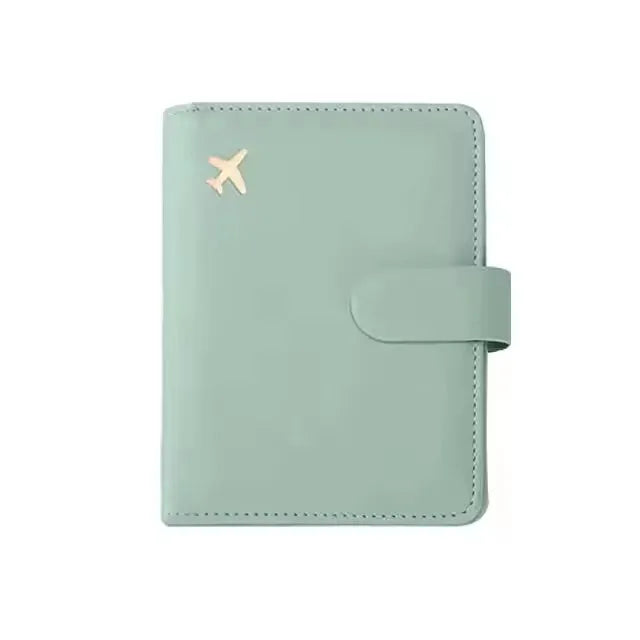 Leather Passport Holder Covers Case Waterproof Travel Credit Card Wallet Cute Passport Book for Women/Men Buckle Passport Cover