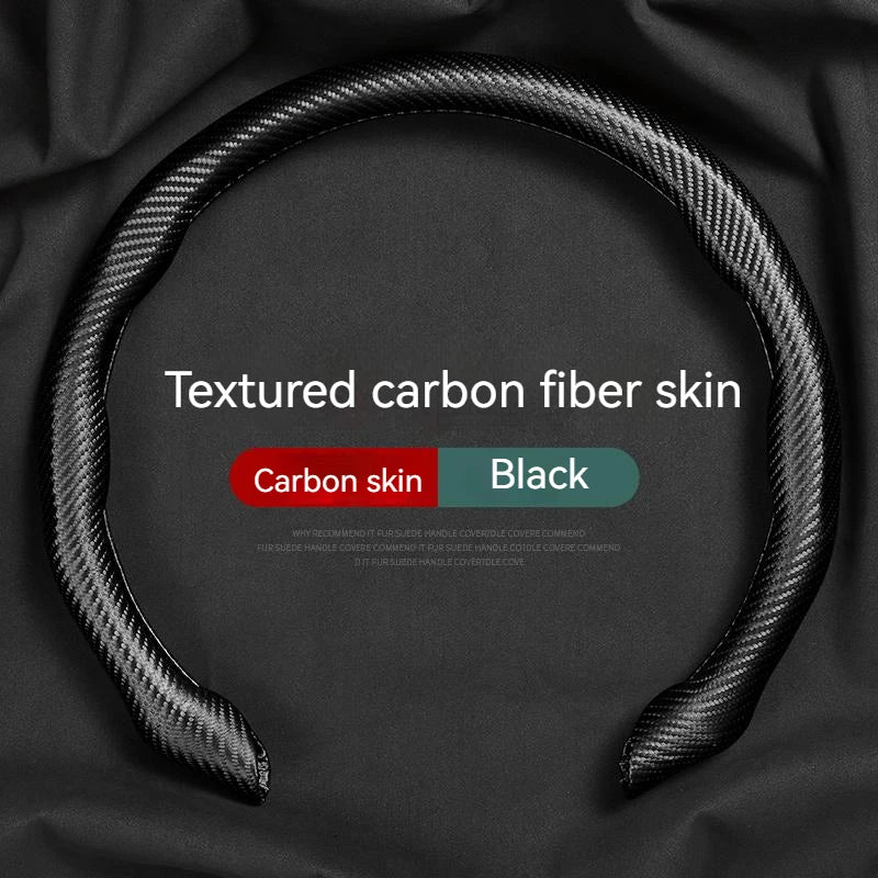 Hot Sale Car Steering Wheel Cover Suede Sweat-Absorbing Anti-Slip Ultra-Thin Handlebar Cover All-Season Universal Plush Half Set