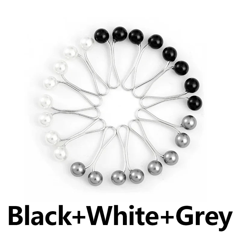 2-48PCS Anti Slip Brooch Headscarf Shawl Scarf Lady Muslim Fixed Pins Scarf Hijab Clips Pearl Brooch for Women Scarf Accessories