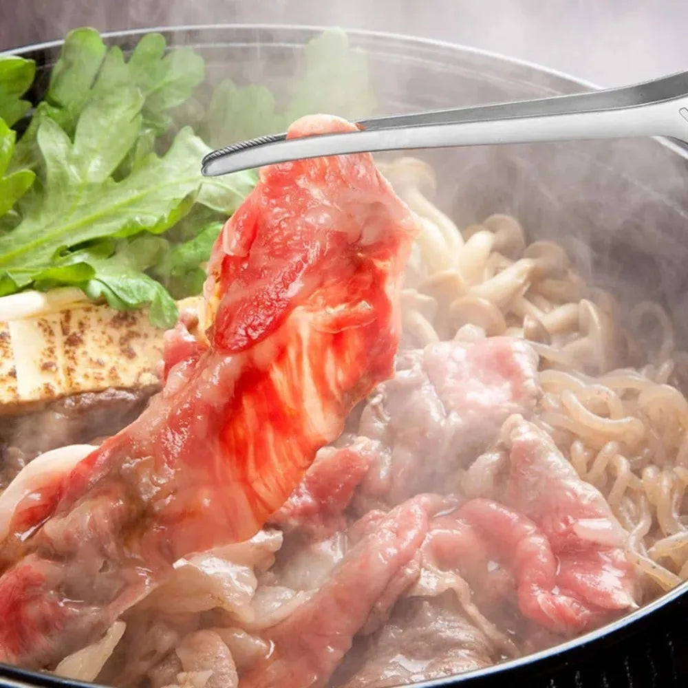 Stainless Steel BBQ Tongs Non-slip Cooking Utensils Easy To Clean Reusable Tongs Suitable for Serving Food Camping BBQ Buffet