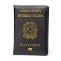 Top Quality Italy Passport Cover Women Travel Italian Passport Case Pu Leather Black Cover for Passport Travel Passport Holder