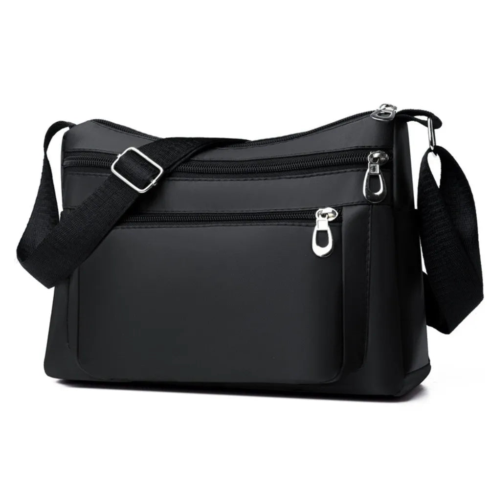 Fashion Nylon Women Shoulder Bag Floral Printed Large Capacity Messenger Bag Waterproof Multi-layer Pocket Handbag Mom