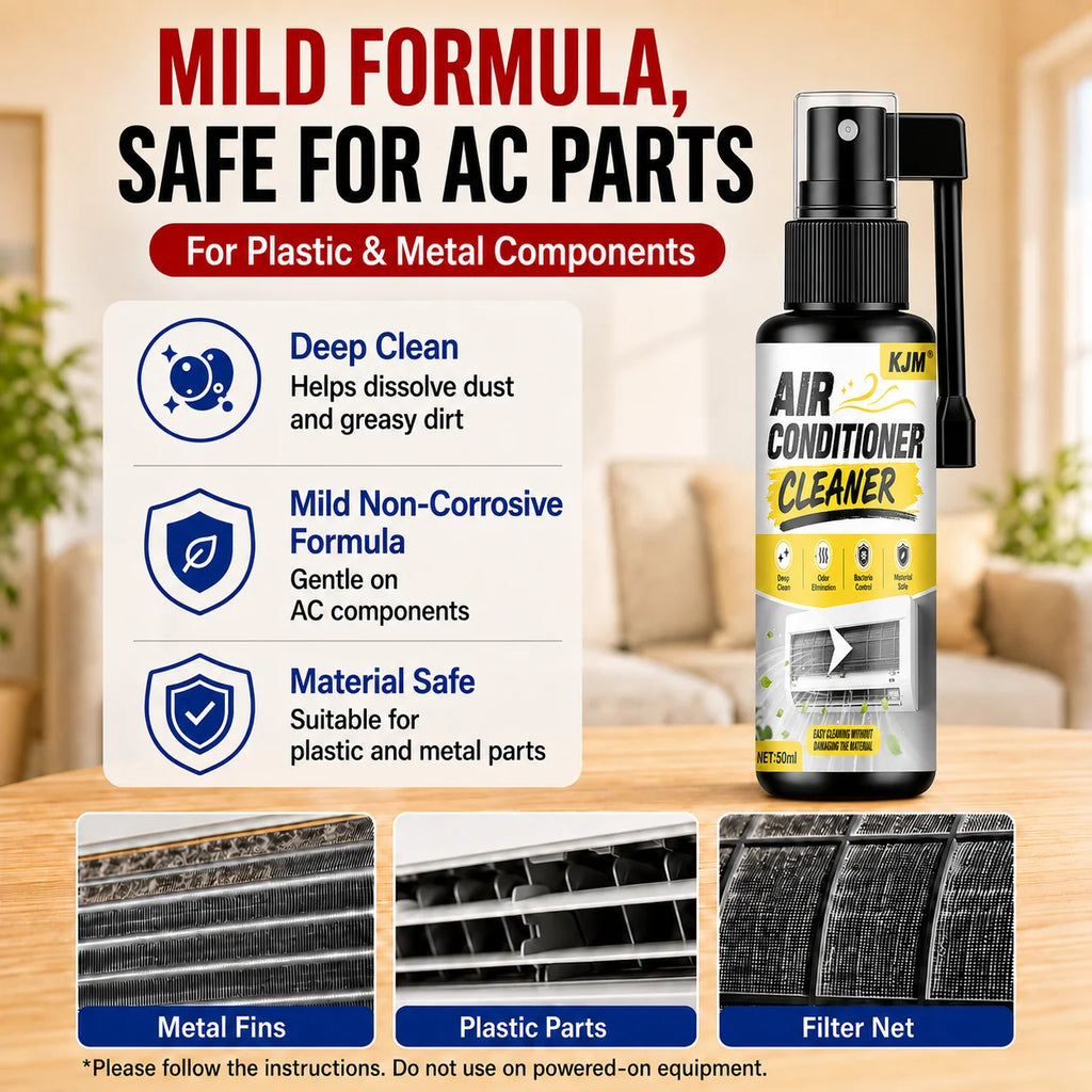 Portable Dual Spray 50ml Mode Car Air Conditioner Cleaner Auto Air Vent Deep Cleaning Foam Mildew Odor Remover