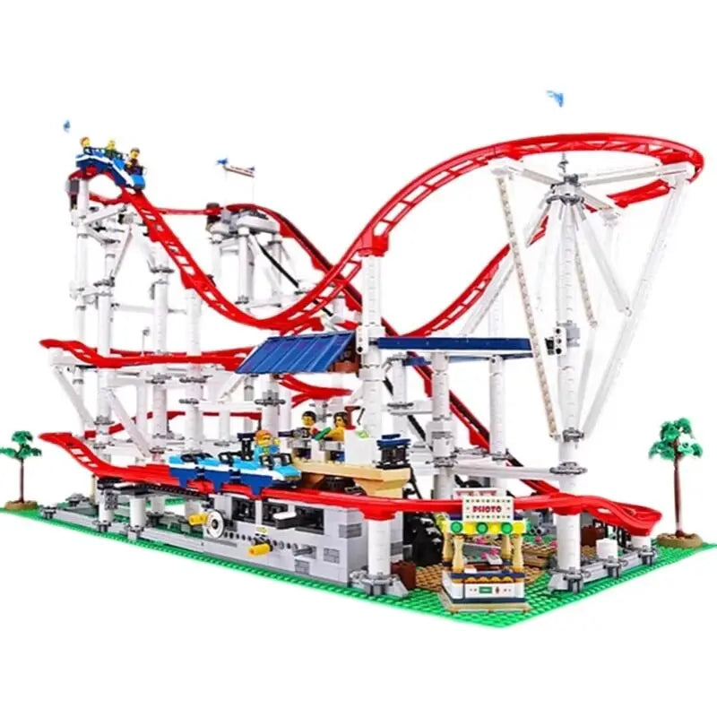 Creative Series Large Ornament Roller Coaster Assembly Toy, Adult and Children Building Blocks Birthday Gift,