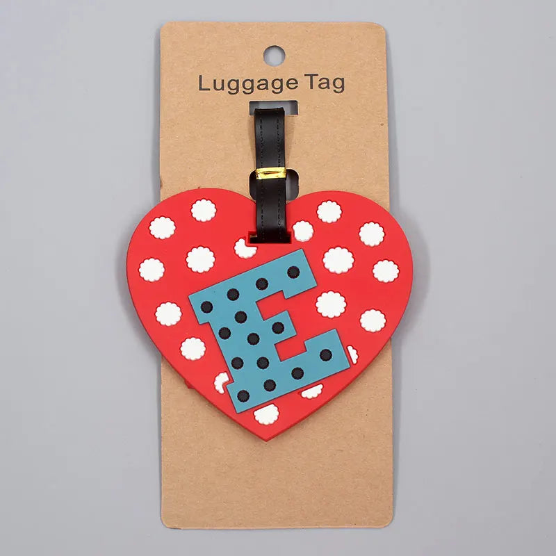 Newest Cute 26 Letters Luggage Travel Accessories Tag Silica Gel Suitcase ID Addres Holder Baggage Boarding Tag Portable Label